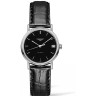 Черный кожаный ремешок Longines L682144610, 16/14, без замка, для часов Longines Presence L4.320.2, L4.322.2, L4.322.4, L4.359.2, L4.320.4, L4.359.4