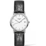 Черный кожаный ремешок Longines L682144610, 16/14, без замка, для часов Longines Presence L4.320.2, L4.322.2, L4.322.4, L4.359.2, L4.320.4, L4.359.4