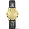 Черный кожаный ремешок Longines L682144610, 16/14, без замка, для часов Longines Presence L4.320.2, L4.322.2, L4.322.4, L4.359.2, L4.320.4, L4.359.4