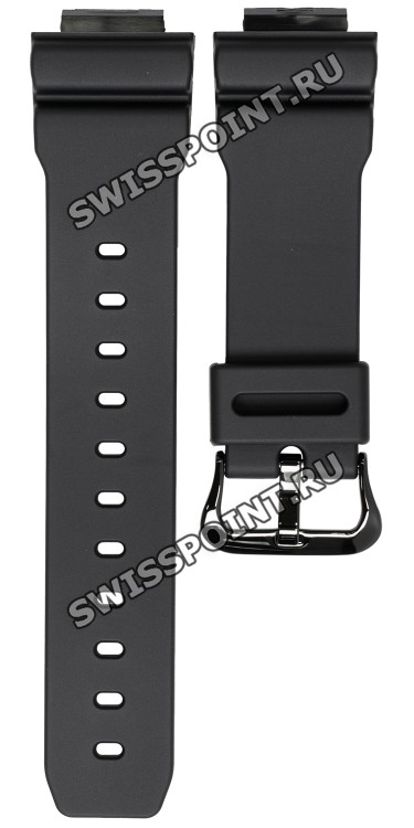 Черный полимерный ремешок Casio 10418515 для часов Casio DW-6900BB-1, DW-6900BW-1, GB-6900AA-1B, GB-6900AB-1B