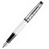 Ручка WATERMAN S0952380 Expert - Deluxe White CT, перьевая ручка, F (№ 342)