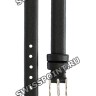 Черный кожаный ремешок Tissot T600041063, теленок, 8/8, стальная пряжка, для часов Tissot Femini-T T113.109