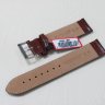 Коричневый кожаный ремешок из кожи теленка STAILER ORIGINAL 1522B-2001 размер (20/20 мм), длина M (105 / 70 мм) с тиснением под кожу крокодила