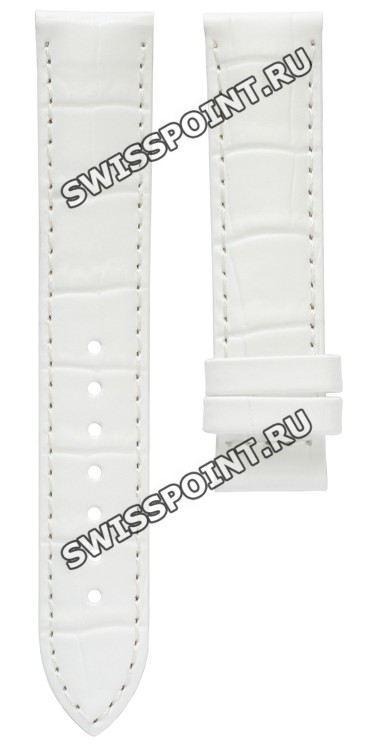 Белый кожаный ремешок Certina C610010995, имитация крокодила, 17/16, без замка, для часов Certina DS First C538.7084, C900.217
