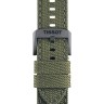 Тканевый зеленый ремешок Tissot T604043499 / T610043500, 22/22, черная пряжка, для часов Tissot Gent XL T116.410, T116.617
