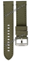 Тканевый зеленый ремешок Tissot T604043499 / T610043500, 22/22, черная пряжка, для часов Tissot Gent XL T116.410, T116.617