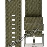 Тканевый зеленый ремешок Tissot T604043499 / T610043500, 22/22, черная пряжка, для часов Tissot Gent XL T116.410, T116.617