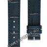 Синий кожаный ремешок Longines L682163597, 15/14, без замка, для часов Longines Lyre L4.361.4.92.2