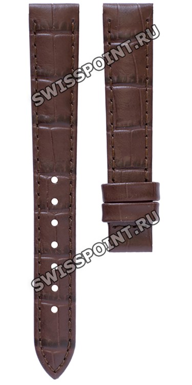 Коричневый кожаный ремешок Tissot T610043486, теленок, 14/12, без замка, для часов Tissot Le Locle T006.207