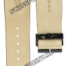 Черный кожаный ремешок Longines L682123673, теленок, лаковый, 26/22, без замка, для часов Longines DolceVita L5.686.4, L5.687.4