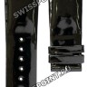 Черный кожаный ремешок Longines L682123673, теленок, лаковый, 26/22, без замка, для часов Longines DolceVita L5.686.4, L5.687.4