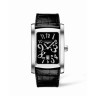Черный кожаный ремешок Longines L682123673, теленок, лаковый, 26/22, без замка, для часов Longines DolceVita L5.686.4, L5.687.4