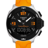 Оранжевый силиконовый ремешок Tissot T603035437, алюминиевая пряжка, для часов Tissot T-Race Touch T081.420