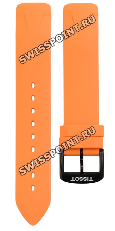 Оранжевый силиконовый ремешок Tissot T603035437, алюминиевая пряжка, для часов Tissot T-Race Touch T081.420