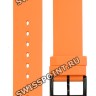 Оранжевый силиконовый ремешок Tissot T603035437, алюминиевая пряжка, для часов Tissot T-Race Touch T081.420