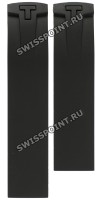 Черный каучуковый ремешок Tissot T610028503, чёрный логотип "Т", без замка, для часов Tissot PRS 330 T036.417.17.057.00