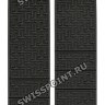 Черный каучуковый ремешок Tissot T610028503, чёрный логотип 