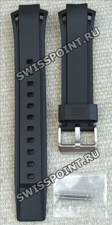 Черный полимерный ремешок Casio 10662854 для часов Casio ECB-2000, ECB-2200P-1A