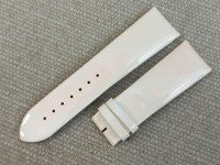 Бело-розовый кожаный ремешок Longines L682123674, теленок, лаковый, 26/22, без замка, для часов Longines DolceVita L5.686.0, L5.686.4, L5.687.4