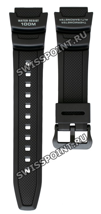 Черный полимерный ремешок Casio 10360816 для часов Casio SGW-300H-1A, SGW-400H-1B