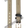 Черный кожаный ремешок Tissot T600041065, теленок, 8/8, розовая пряжка, для часов Tissot Femini-T T113.109.36.126.00