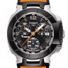 Оранжевый каучуковый ремешок Tissot T610031515, 17/16, без замка, для часов Tissot T-Race T048.217, T048217A