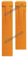 Оранжевый каучуковый ремешок Tissot T610031515, 17/16, без замка, для часов Tissot T-Race T048.217, T048217A