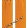 Оранжевый каучуковый ремешок Tissot T610031515, 17/16, без замка, для часов Tissot T-Race T048.217, T048217A