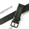 Черный кожаный ремешок Orient Somes QUDEWF0B, 22/20 мм, черная пряжка, для часов Orient Star SDK02003B