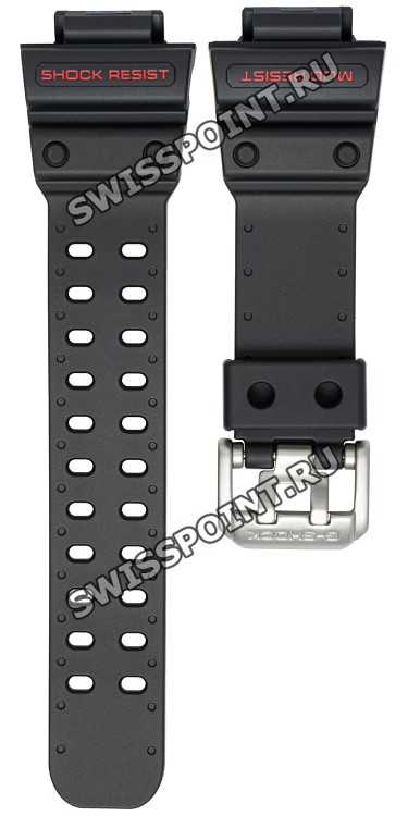 Черный полимерный ремешок Casio 10365763 для часов Casio GX-56-1A, GXW-56-1A