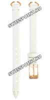 Белый кожаный ремешок Tissot T600041066, теленок, 8/8, стальная пряжка, для часов Tissot Femini-T T113.109