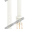 Белый кожаный ремешок Tissot T600041066, теленок, 8/8, стальная пряжка, для часов Tissot Femini-T T113.109