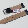 Черный кожаный ремешок из кожи теленка STAILER ORIGINAL 1601-2211 размер (22/20 мм), длина L (120 / 80 мм) с тиснением под кожу теленка