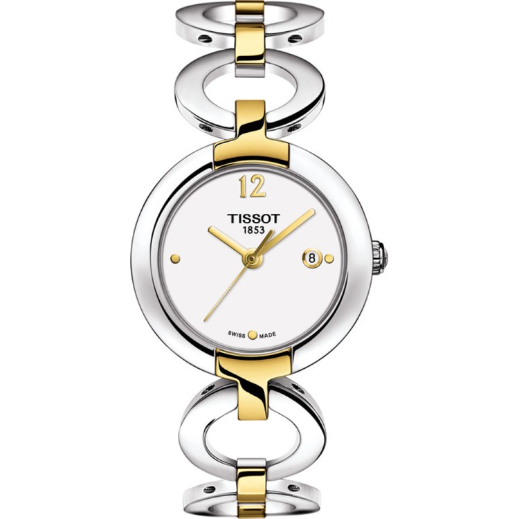 Стальной комбинированный браслет Tissot T605033867 для часов Tissot T084.210.22.017.00 T-Lady Pinky