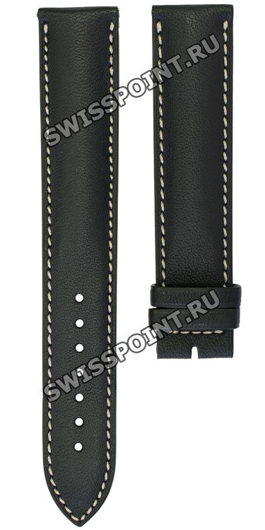 Черный кожаный ремешок Longines L682125253, удлиненный, 19/18 XL, без замка, для часов Longines L2.732.4, L3.655.4, L3.656.4, L3.676.4