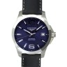 Черный кожаный ремешок Longines L682125253, удлиненный, 19/18 XL, без замка, для часов Longines L2.732.4, L3.655.4, L3.656.4, L3.676.4