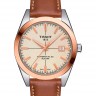 Коричневый кожаный ремешок Tissot T610043763, теленок, 20/18, без замка, для часов Tissot Gentleman T927.407