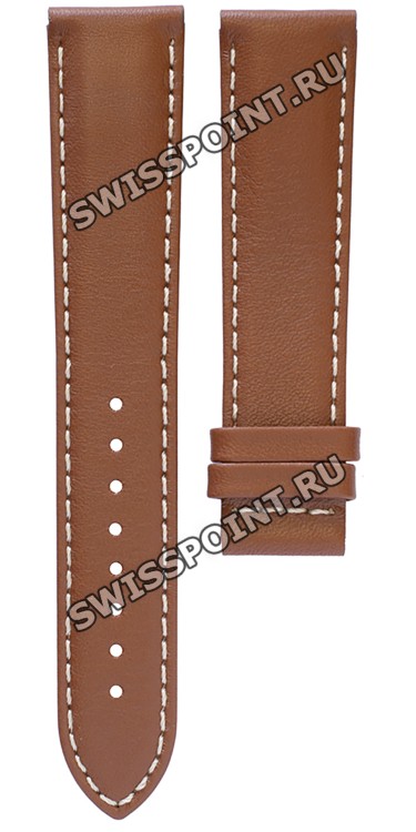 Коричневый кожаный ремешок Tissot T610043763, теленок, 20/18, без замка, для часов Tissot Gentleman T927.407