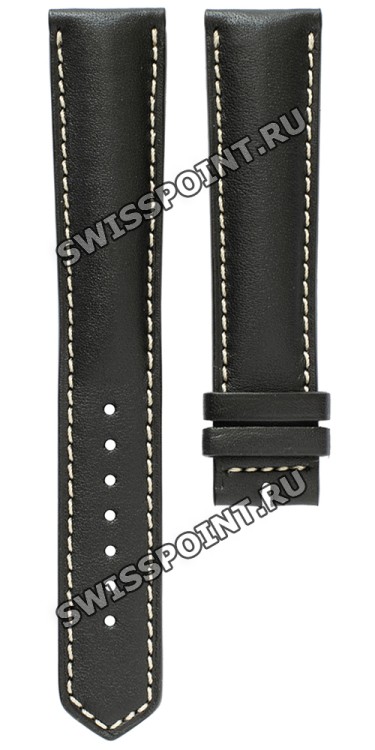 Черный кожаный ремешок Longines L682123751, теленок, удлиненный, 20/18 XL, без замка, для часов Longines GrandeVitesse L2.731.4, L3.635.4, L3.636.4, L3.687.4