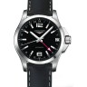 Черный кожаный ремешок Longines L682123751, теленок, удлиненный, 20/18 XL, без замка, для часов Longines GrandeVitesse L2.731.4, L3.635.4, L3.636.4, L3.687.4