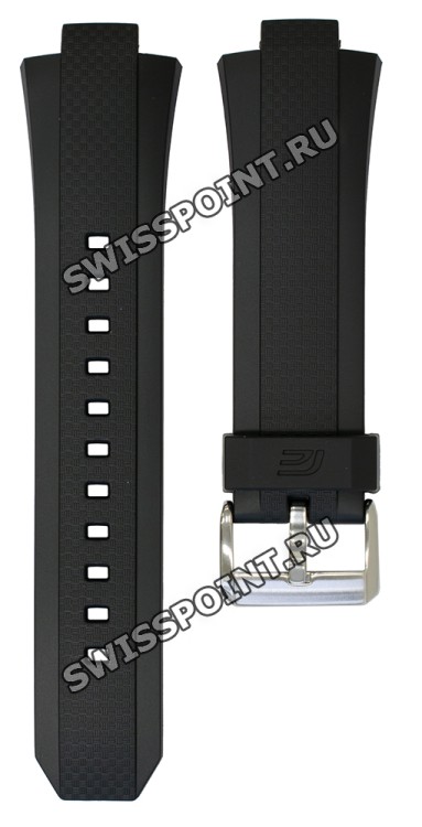 Черный полимерный ремешок Casio 10361978 для часов Casio EQW-A1000, EQW-M1100