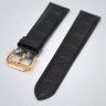 Черный кожаный ремешок Certina C600017092, теленок, имитация крокодила, 21/18, розовая пряжка, для часов Certina DS Caimano C017.407