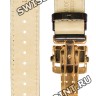 Коричневый кожаный ремешок Orient QUDEXVRC, розовая клипса, 22/20 мм, для часов Orient FA06001B