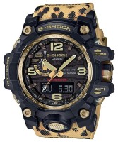 Желтый леопардовый полимерный карбоновый ремешок Casio 10601114 для часов Casio GWG-1000WLP-1A