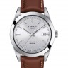 Коричневый кожаный ремешок Tissot T610044598, теленок, 21/18, без замка, для часов Tissot Gentleman T127.407, T127.410