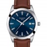 Коричневый кожаный ремешок Tissot T610044598, теленок, 21/18, без замка, для часов Tissot Gentleman T127.407, T127.410
