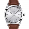 Коричневый кожаный ремешок Tissot T610044598, теленок, 21/18, без замка, для часов Tissot Gentleman T127.407, T127.410