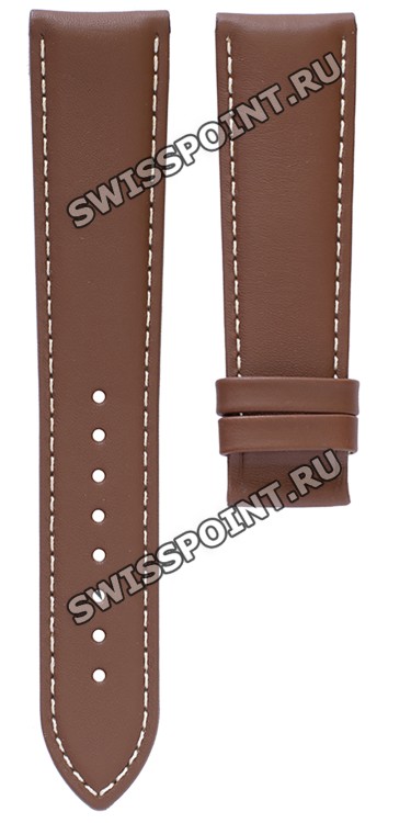 Коричневый кожаный ремешок Tissot T610044598, теленок, 21/18, без замка, для часов Tissot Gentleman T127.407, T127.410