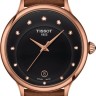 Черный кожаный ремешок Tissot T600046880 / T610046881, 15/12, розовая пряжка, для часов Tissot Odaci-T T133.210.36.056.00
