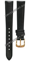 Черный кожаный ремешок Tissot T600046880 / T610046881, 15/12, розовая пряжка, для часов Tissot Odaci-T T133.210.36.056.00
